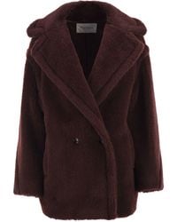 Max Mara - Olga Teddy Bear Icon Mantel kurz aus Alpaka und Wolle - Lyst