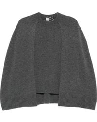 TOTEME - Gebreide Cape Met Ronde Hals - Lyst