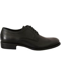 Dolce & Gabbana - Zapatos derby formales para hombre con cordones de cuero negro - Lyst
