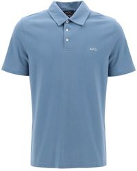A.P.C. - Austin Poloshirt Met Logo -borduurwerk - Lyst