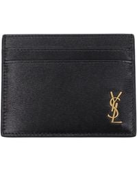 Saint Laurent - Portadocumenti Uomo Pelle Nero - Lyst