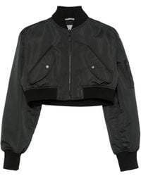 Balenciaga - Cropped Bomber Jacket - Lyst