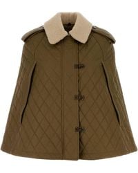 Burberry - Quilted Shirt Collar Jacket - Lyst
