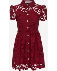 Self-Portrait - Selbstporträt florales Spitzenkleid mit Puffärmelen - Lyst