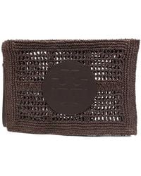 Tory Burch - Ella Clutch With Logo - Lyst