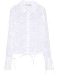 Tory Burch - Floral Broderie Anglaise Shirt - Lyst