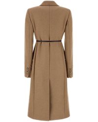 コート SPORTMAX Melange Brown Wool Blend Denaro Coat Sportmax Denaro wool-blend tweed trench coat Sportmax