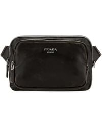 Prada - Dark Nappa Leather Crossbody Bag - Lyst