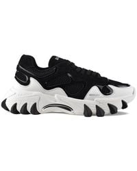 Balmain - Logo Leather Sneakers - Lyst