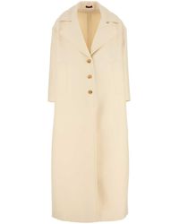 Gucci - Wool And Silk Blend Long Coat - Lyst