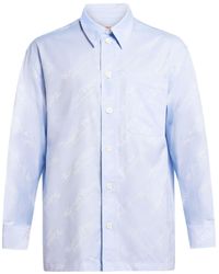 KENZO - Hemd Mit Logo-Print - Lyst
