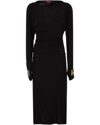 Max Mara - Mstsalvo Draped Viscose Jersey Midi Dress - Lyst