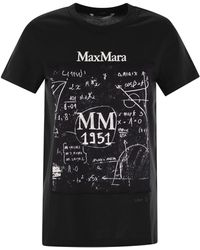 Max Mara - Graphic Print T-Shirt With Short Sleeves - Lyst