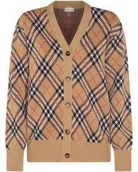Burberry - Karierter Cardigan - Lyst