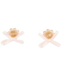 Simone Rocha - Schleifen Daisy Kristall Ohrringe - Lyst
