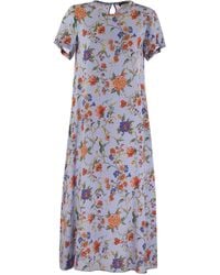 Weekend by Maxmara - Revere Printed Silk T Shirt Dress - Lyst