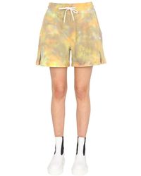 MSGM - Relaxed Fit Cotton Shorts - Lyst