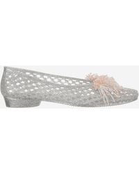 HEAVENLY JELLY - Transparent Ballerina Flats With Decoration - Lyst