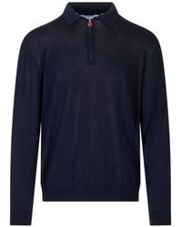 Kiton - Pull Style Polo À Fermeture Zippée - Lyst