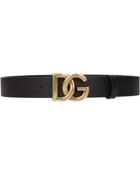 Dolce & Gabbana - Dolce&Gabbana Cinture Uomo Pelle Nero/Oro - Lyst