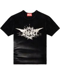DIESEL - T-Ele-Long P2 T-Shirt Met Logo - Lyst