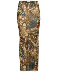 Jean Paul Gaultier - Printed Maxi Skirt - Lyst