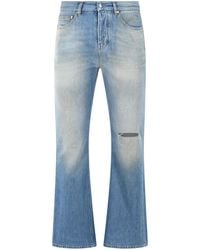 Amiri - 'Slash Bootcut' Light Denim Jeans - Lyst