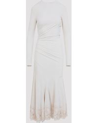 Alberta Ferretti - Velvet Midi Dress - Lyst