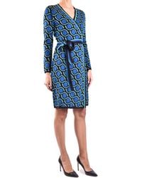 Diane von Furstenberg - Wrap Dress With Geometric Pattern - Lyst