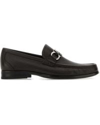 Ferragamo - Salvatore Dark Leather Grandioso Loafers - Lyst