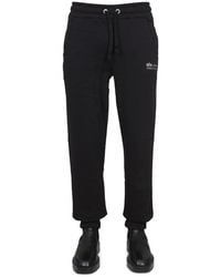 Alpha Industries - Pataloni With Logo - Lyst