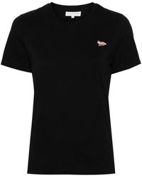 Maison Kitsuné - T-Shirt Met Vossen Patroon - Lyst