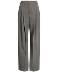 Alberta Ferretti - Wool Blend Tailoring Trousers - Lyst