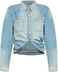 R13 - Wrap Around Denim Work Shirt - Lyst
