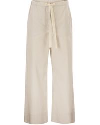 Max Mara - Smmargento Cotton Drawstring Trousers - Lyst