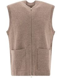 NN07 - Merino Wool Zipper Vest - Lyst