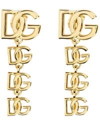 Dolce & Gabbana - Dg Logo Long Earrings 925 - Lyst