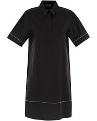 Peserico - Light Stretch Cotton Satin Midi Dress - Lyst