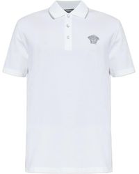 Versace - Polo -Shirt mit gesticktem Logo - Lyst