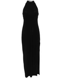 Norma Kamali - Langes Kleid mit seitlichem Schlitz von - Lyst