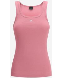 Pinko - Logo Round Neck Top - Lyst