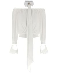 Elisabetta Franchi - Offshoulder Blouse - Lyst