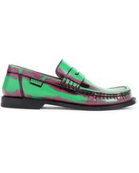 Loewe - Campo Brushed Loafers - Lyst