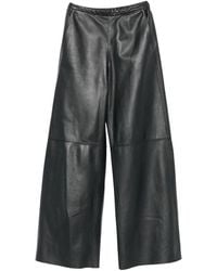 forte_forte - Leather High-Waisted Trousers - Lyst