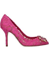 Dolce & Gabbana - Dolce&Gabbana Décolleté Donna Tessuto Fuxia - Lyst