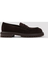Giorgio Armani - Suede Loafer - Lyst