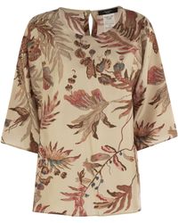Weekend by Maxmara - Wochenende Max Mara Filippo gedruckte Seide Weichbluse - Lyst