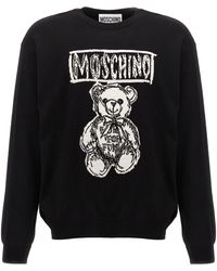 Moschino - Logo Intarsia Sweater - Lyst