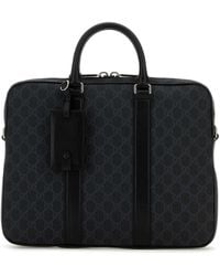 Gucci - Gg Supreme Fabric Briefcase - Lyst