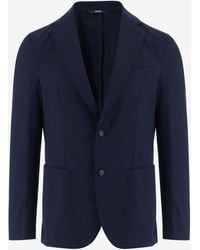 BOSS - Dark Tailored Stretch Cotton Blazer - Lyst